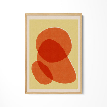a picture of a red and yellow abstract painting