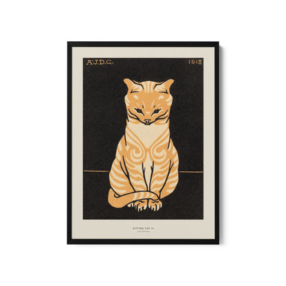a picture of a cat on a black background