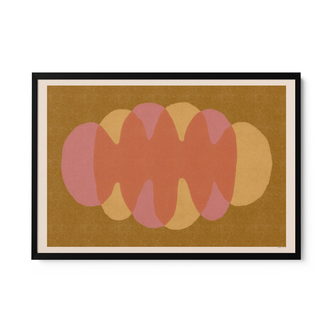 a picture of three circles on a brown background