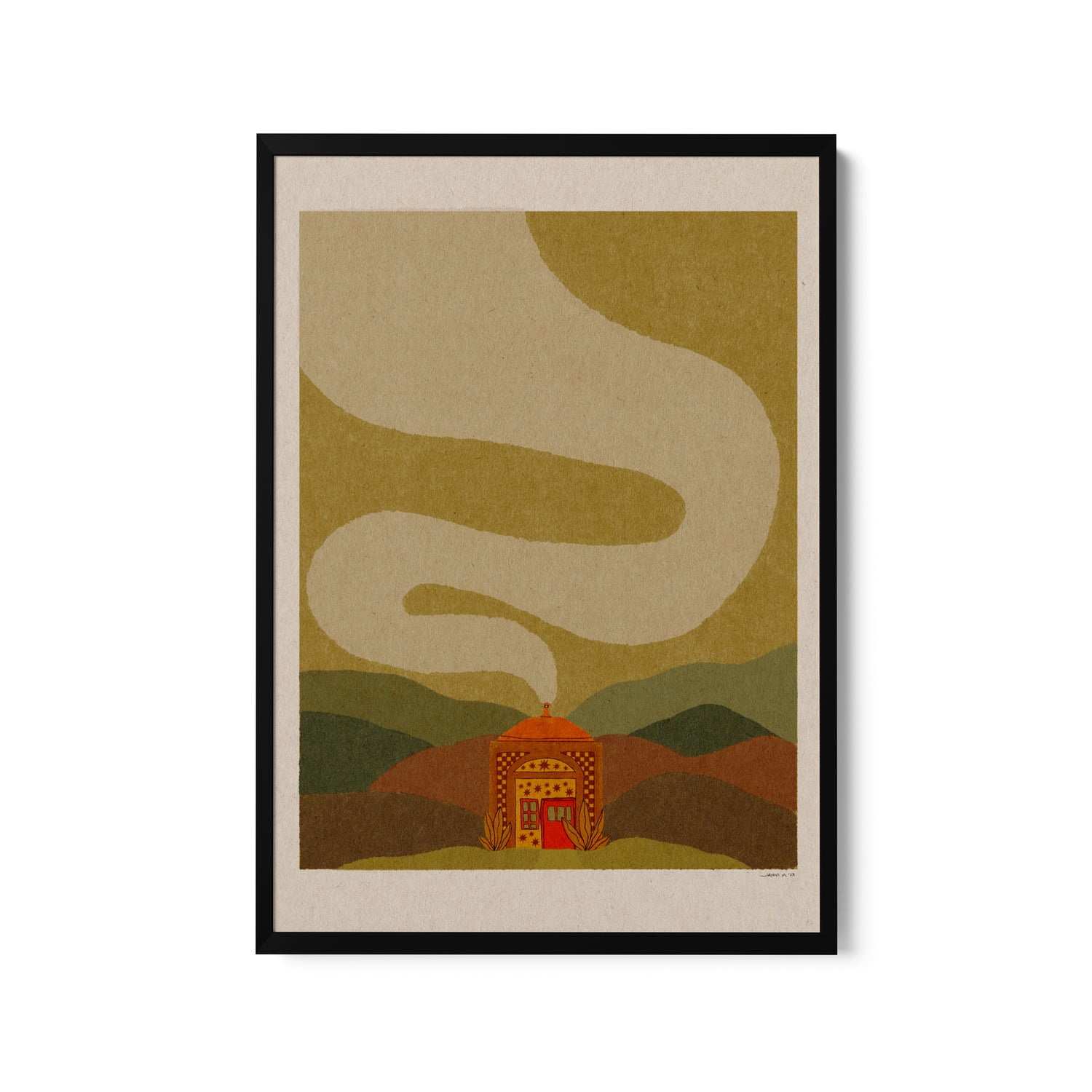 a picture of a building with a smokestack on it