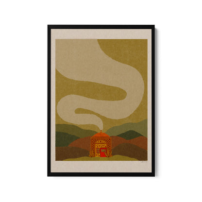 a picture of a building with a smokestack on it