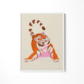 a picture of a tiger on a wall