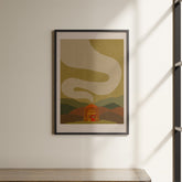 a picture hanging on the wall of a room