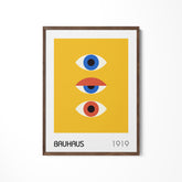 a picture of a picture of an eye on a wall