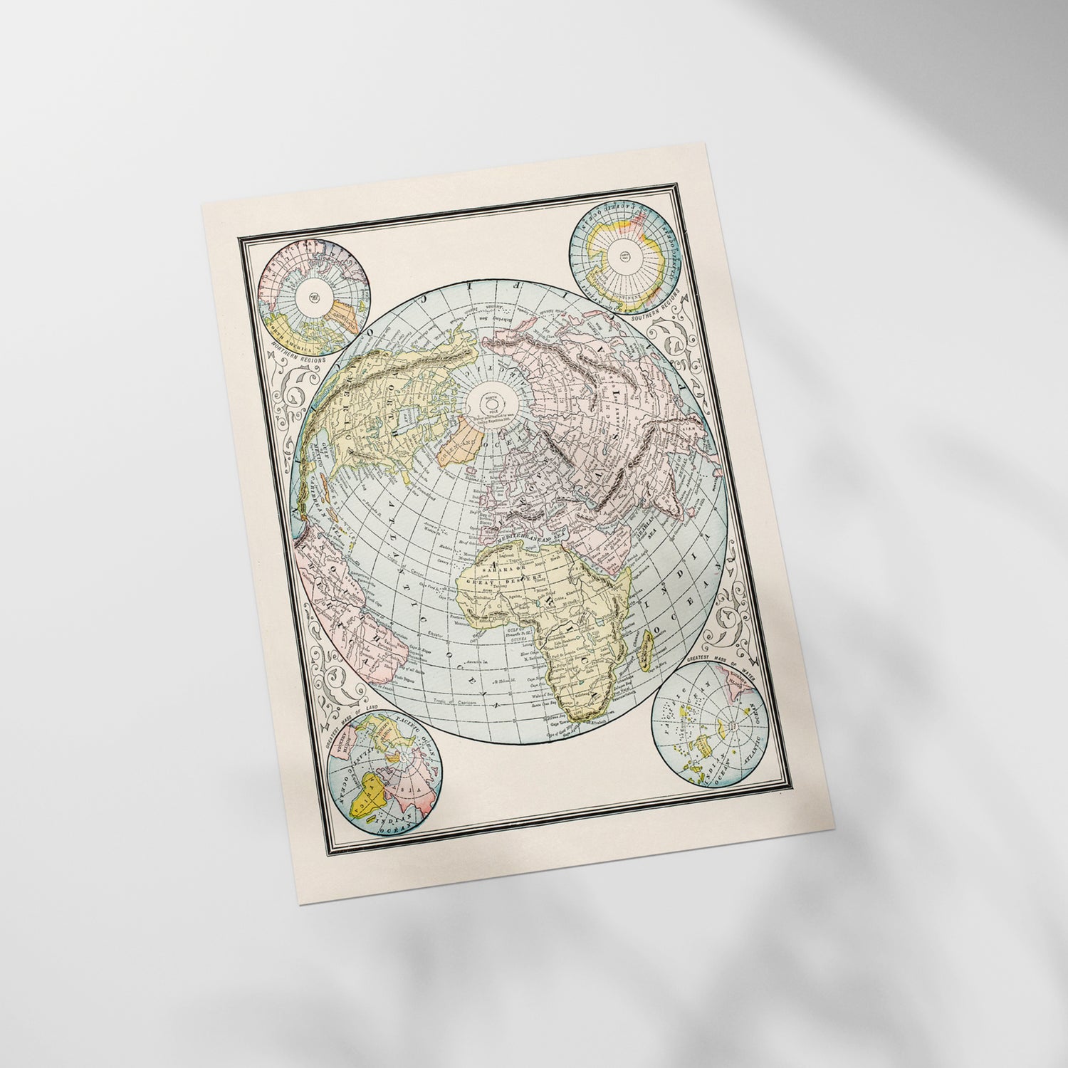 a picture of a map of the world