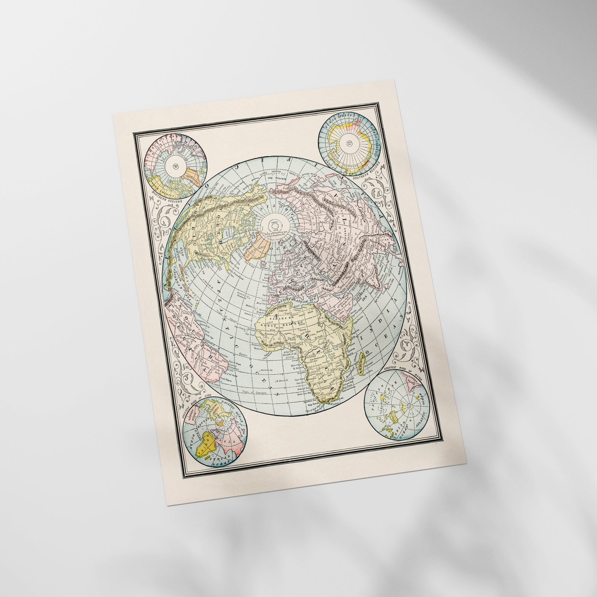 a picture of a map of the world