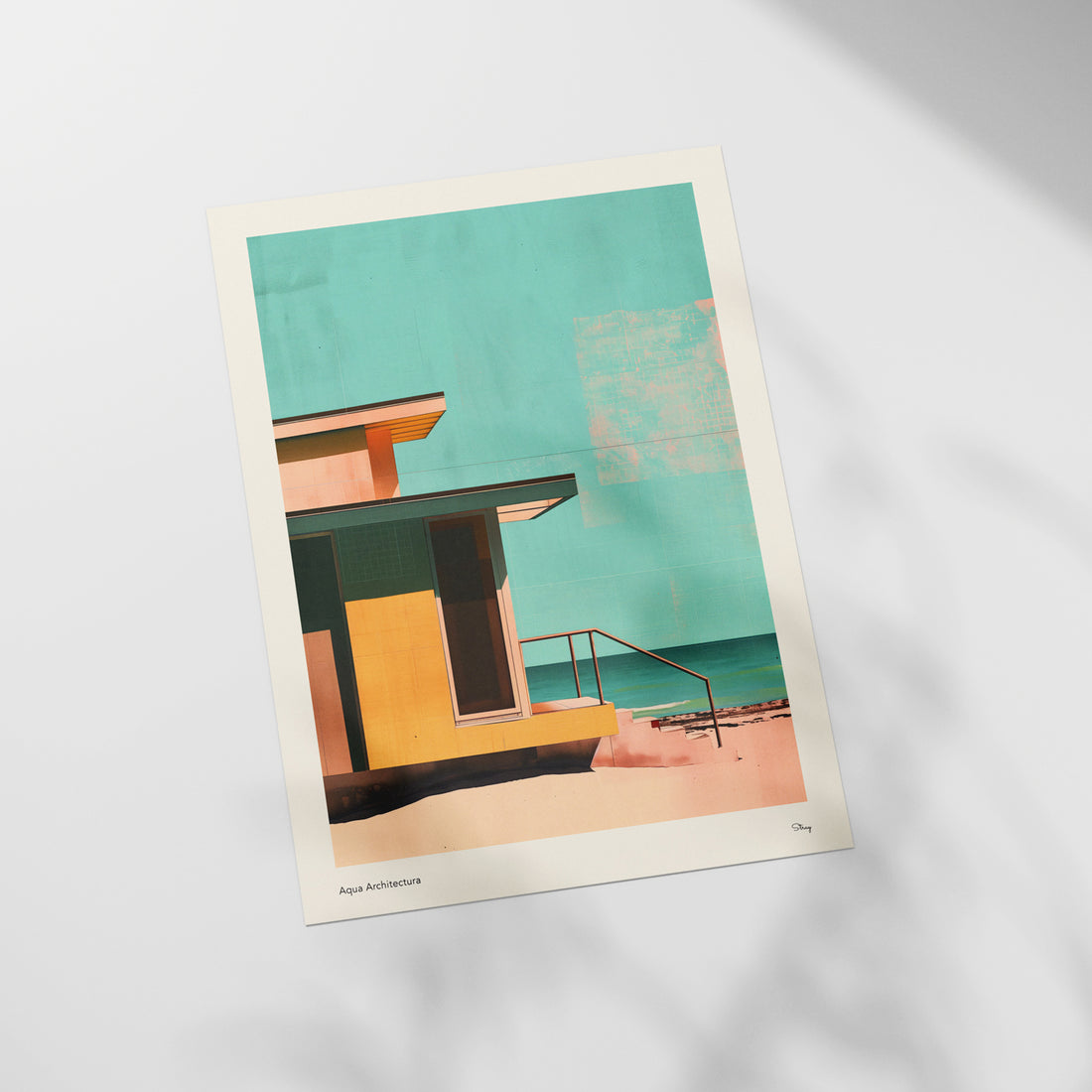 a picture of a building with a yellow door