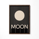 a black and white picture with the word moon on it