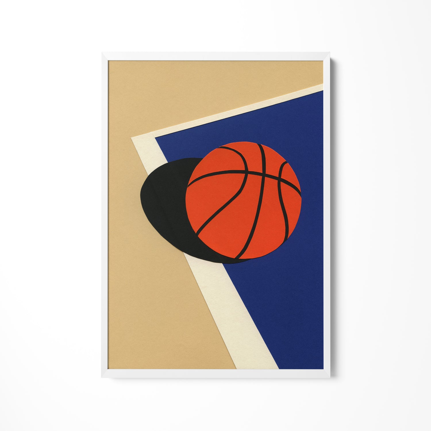 a picture of a basketball on a basketball court