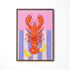 a painting of a lobster on a wall