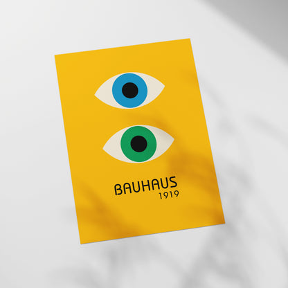a close up of a paper with an eye on it