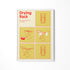 a book cover with a drawing of a folding chair