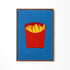 a picture of french fries on a blue background