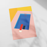 a piece of paper with a painting on it