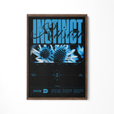 a poster hanging on the wall of a room