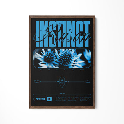 a poster hanging on the wall of a room