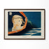 a painting of a woman in a boat