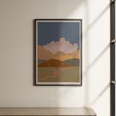 a picture hanging on the wall of a room