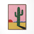 a painting of a cactus on a wall