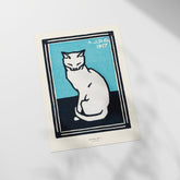 a picture of a cat sitting on a table