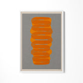 a picture of an orange object on a gray background