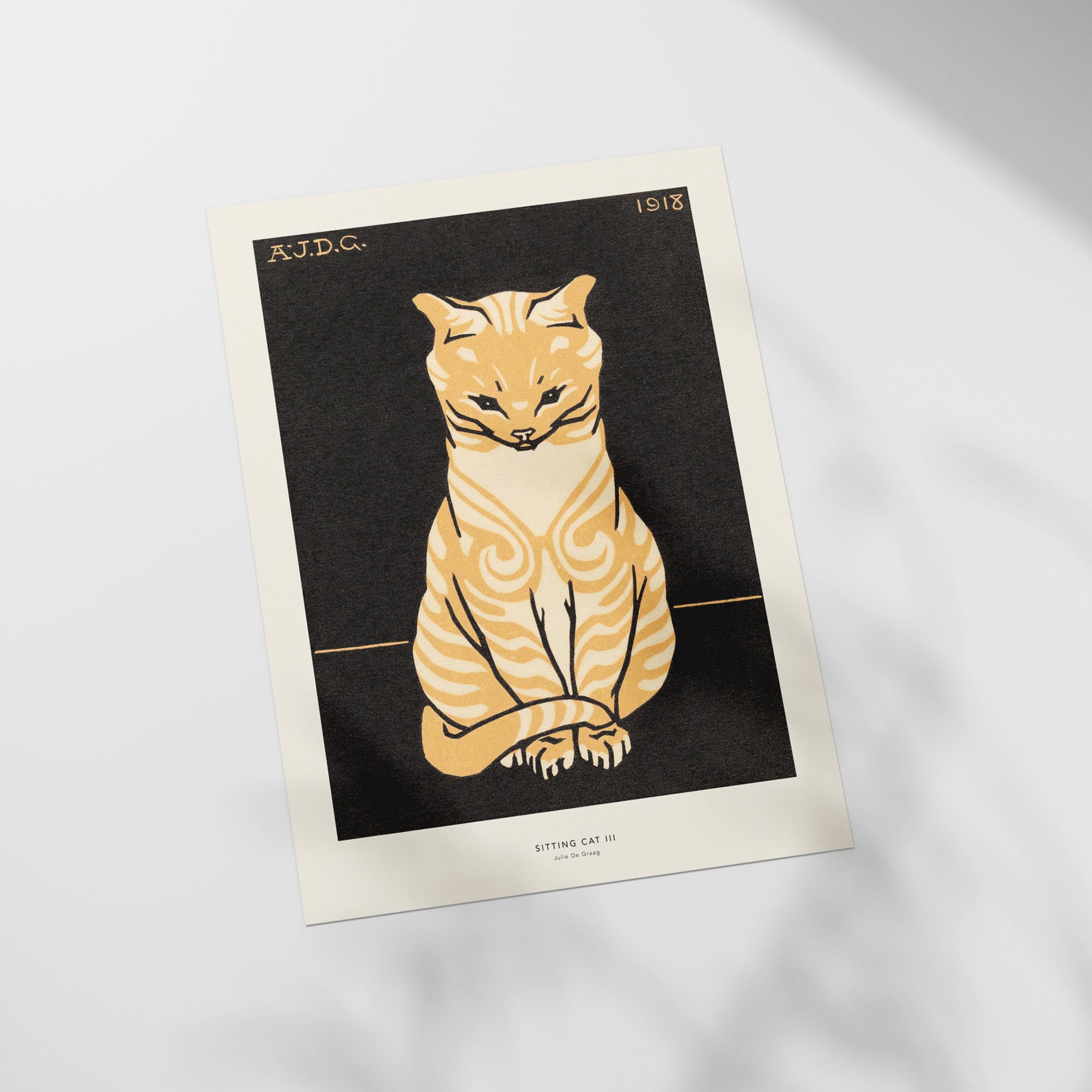 a picture of a cat sitting on a table