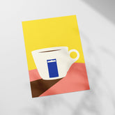 a picture of a cup of coffee on a piece of paper