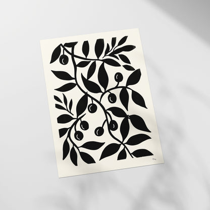 a piece of paper with a black and white design on it