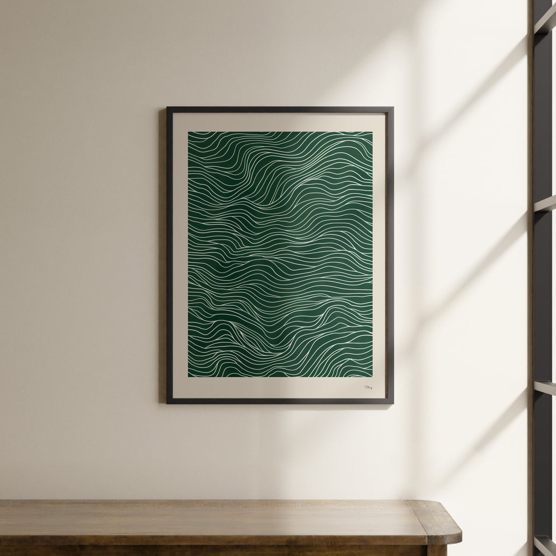 Courants Vert Impression artistique