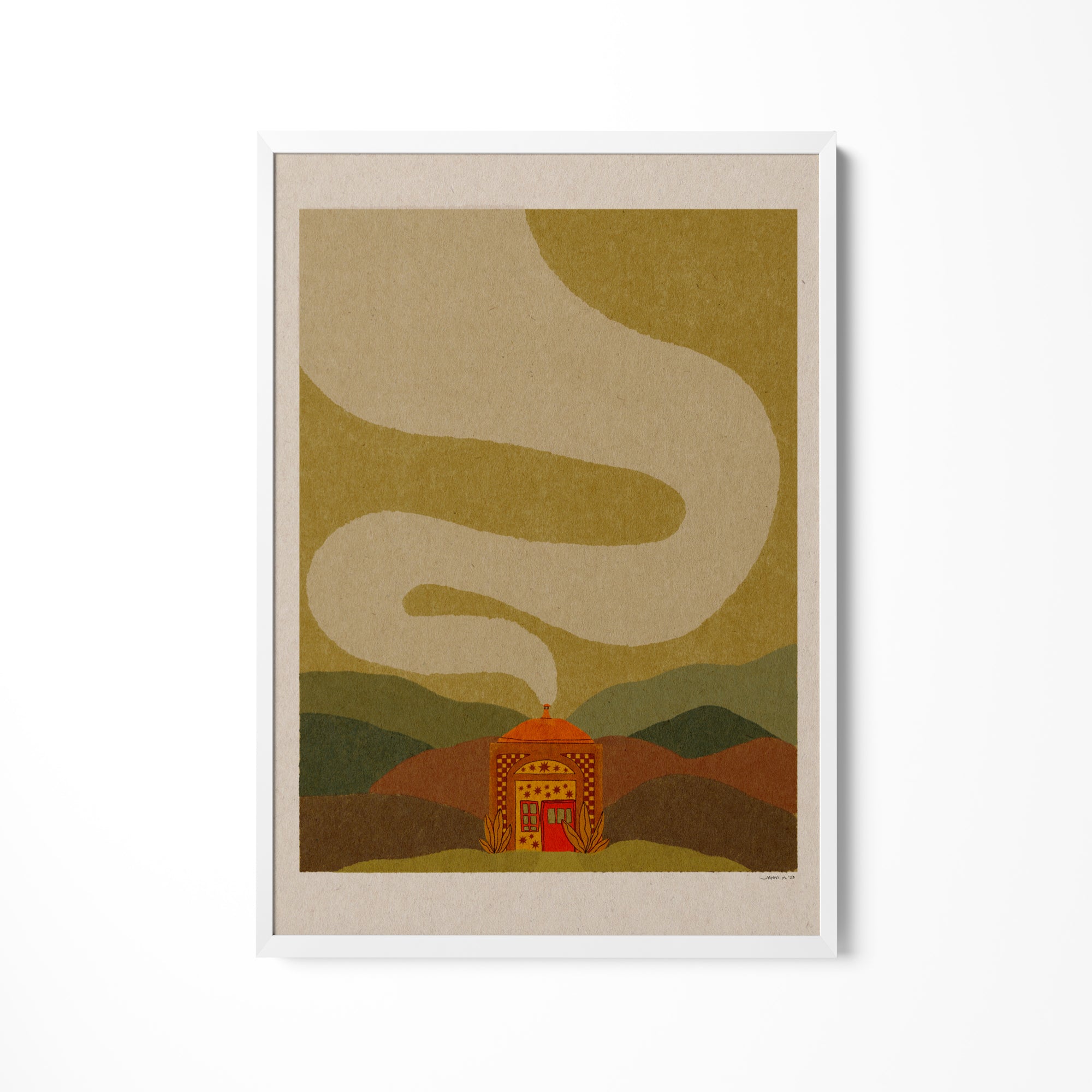 a picture of a building with a smokestack on it