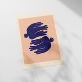 a piece of paper with a picture of two hands on it