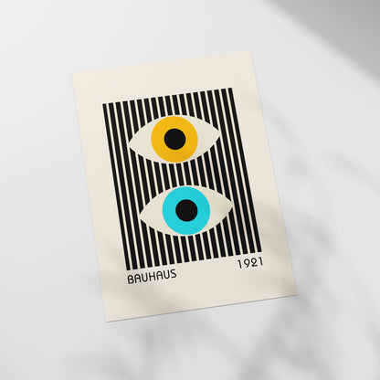 a close up of a piece of paper with a picture of an eye