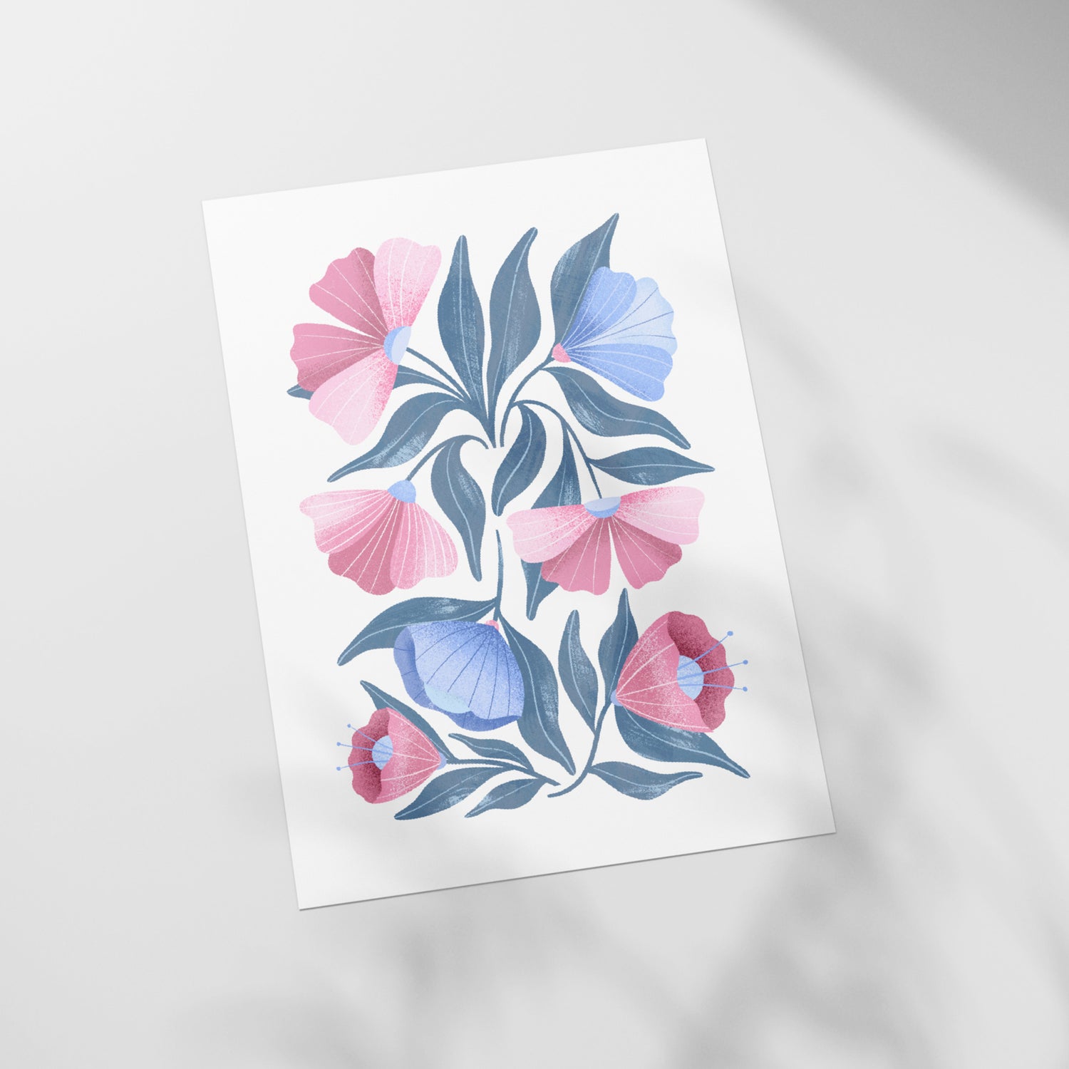 a picture of a flower on a piece of paper