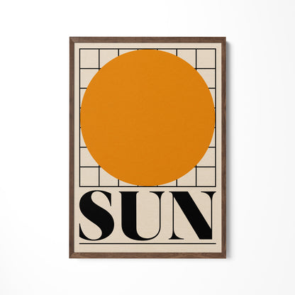 a picture of a sun on a white wall