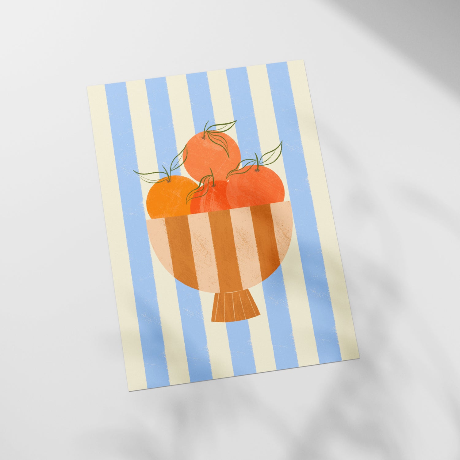a piece of paper with a picture of a bowl of fruit on it
