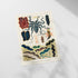a close up of a sheet of paper with a design on it