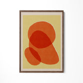 a picture of an orange and yellow abstract painting