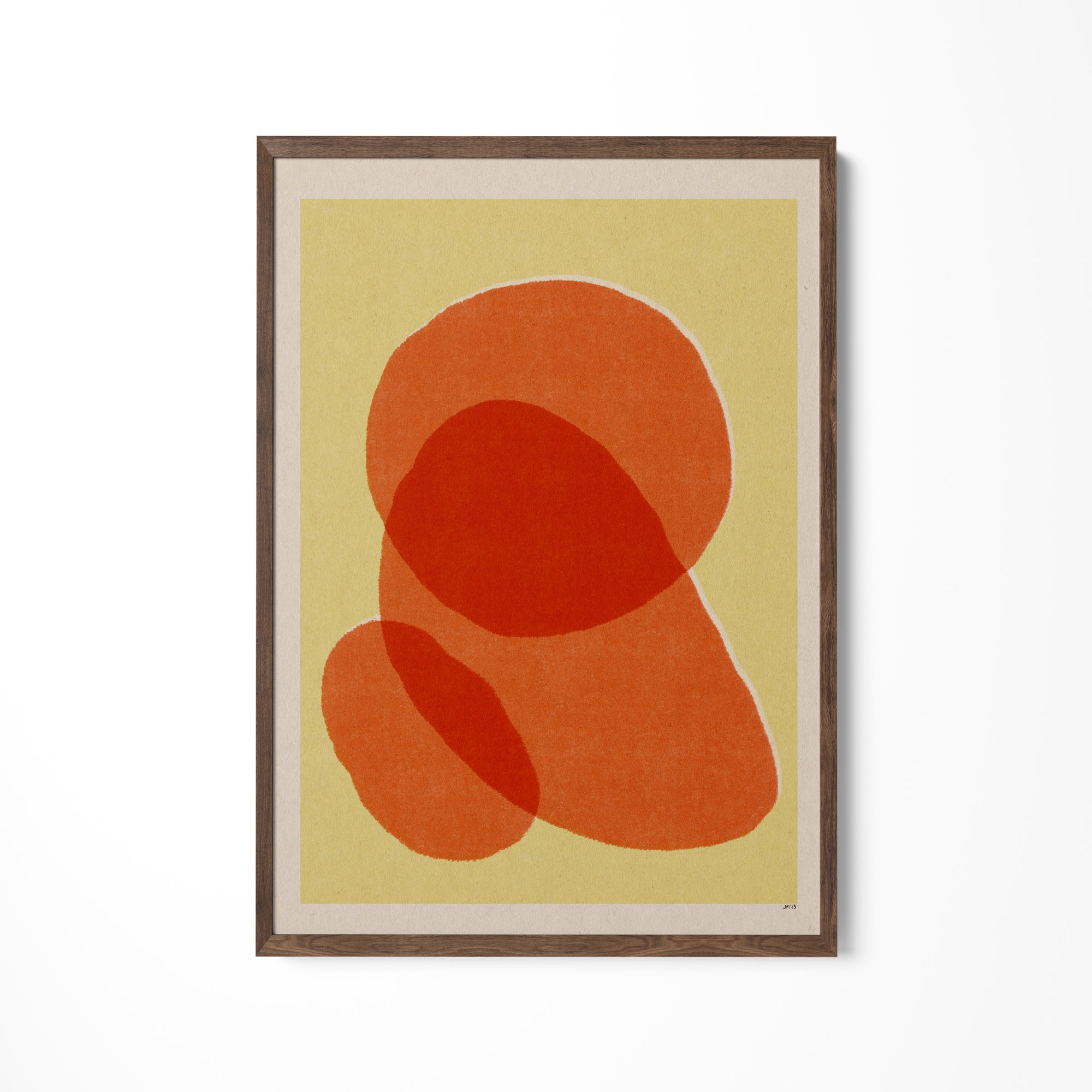 a picture of an orange and yellow abstract painting
