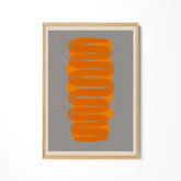 a picture of an orange object on a gray background