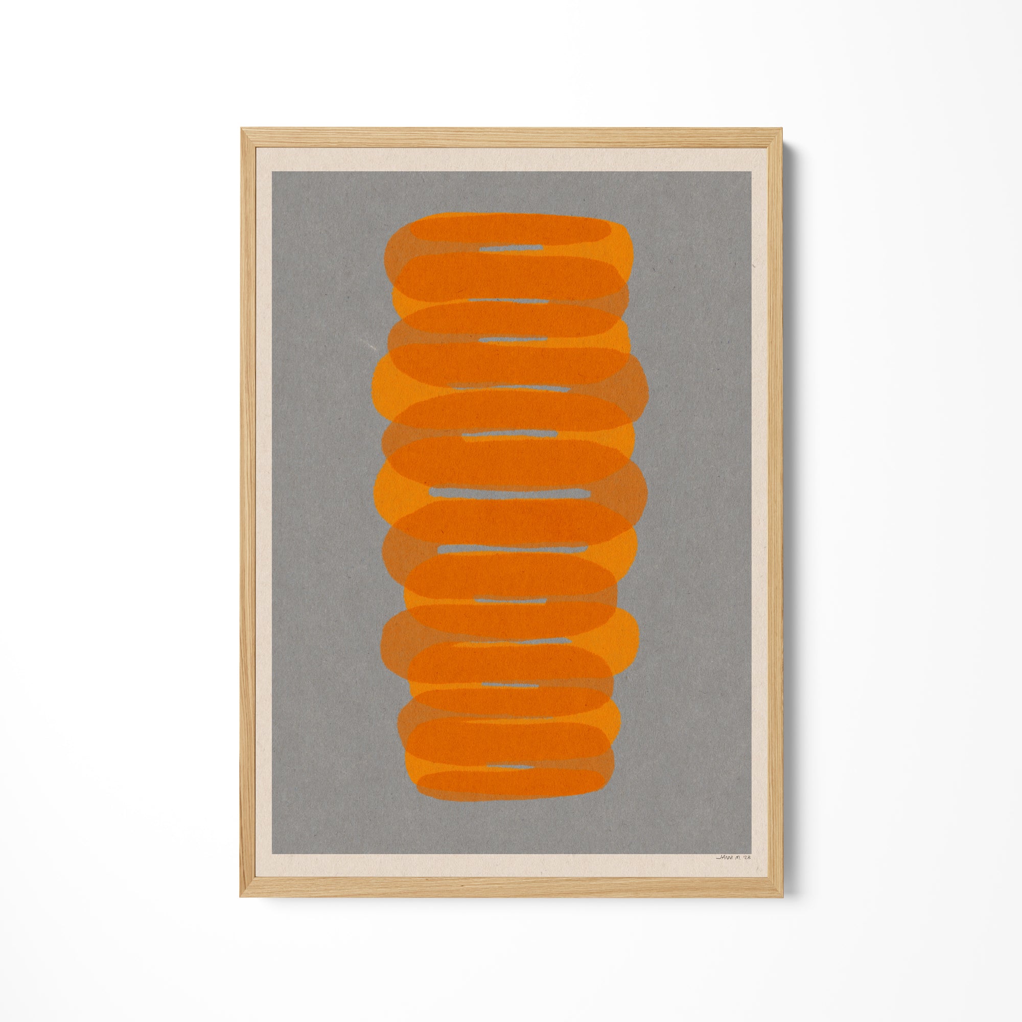 a picture of an orange object on a gray background
