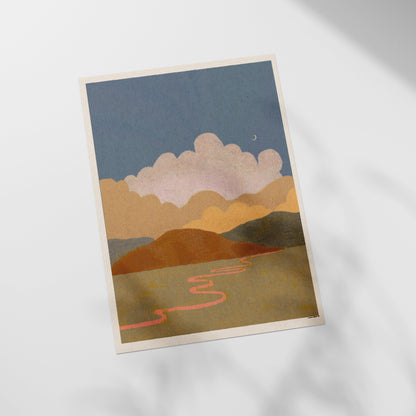a picture of a landscape with mountains in the background