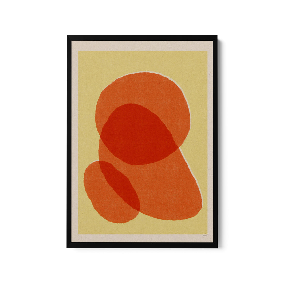 a picture of a red and yellow abstract painting