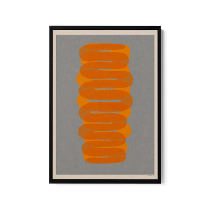 a picture of an orange object on a gray background