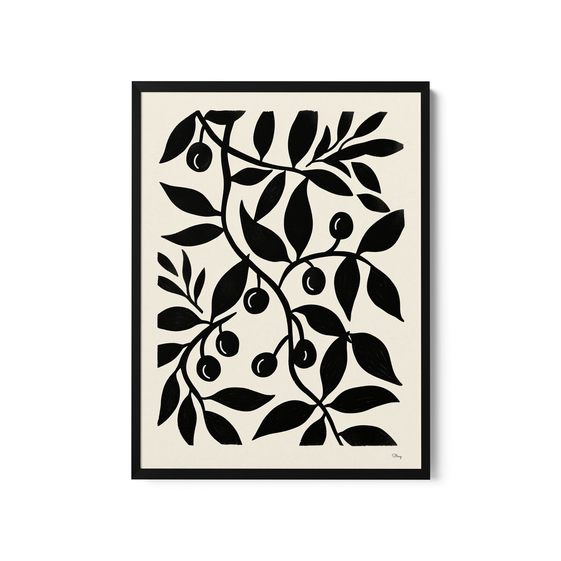 a black and white picture of an olive tree
