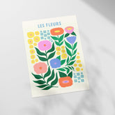 a card with a bunch of flowers on it