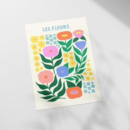 a card with a bunch of flowers on it
