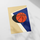 a picture of a basketball on a wall