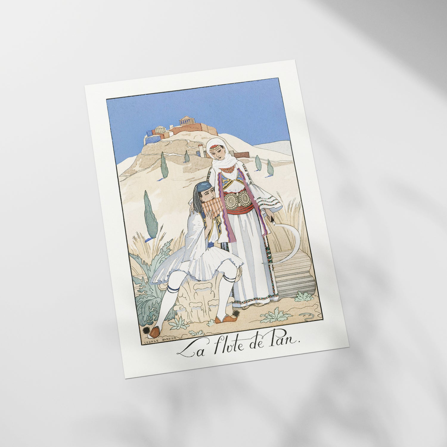a card with a picture of a man and a woman