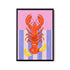 a painting of a lobster with lemon slices